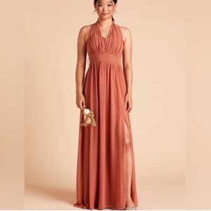 Birdy Grey Grace Convertible Chiffon Dress Terracotta Orange Formal Gown